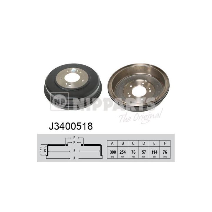 Stabdžių būgnas NIPPARTS J3400518
