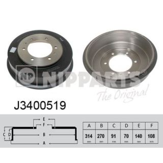 Stabdžių būgnas NIPPARTS J3400519