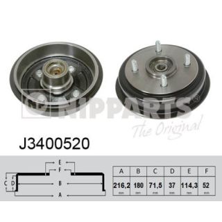 Stabdžių būgnas NIPPARTS J3400520