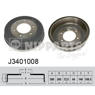 Stabdžių būgnas NIPPARTS J3401008