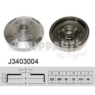 Stabdžių būgnas NIPPARTS J3403004