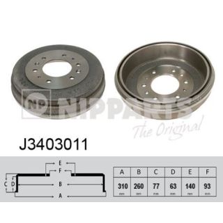 Stabdžių būgnas NIPPARTS J3403011