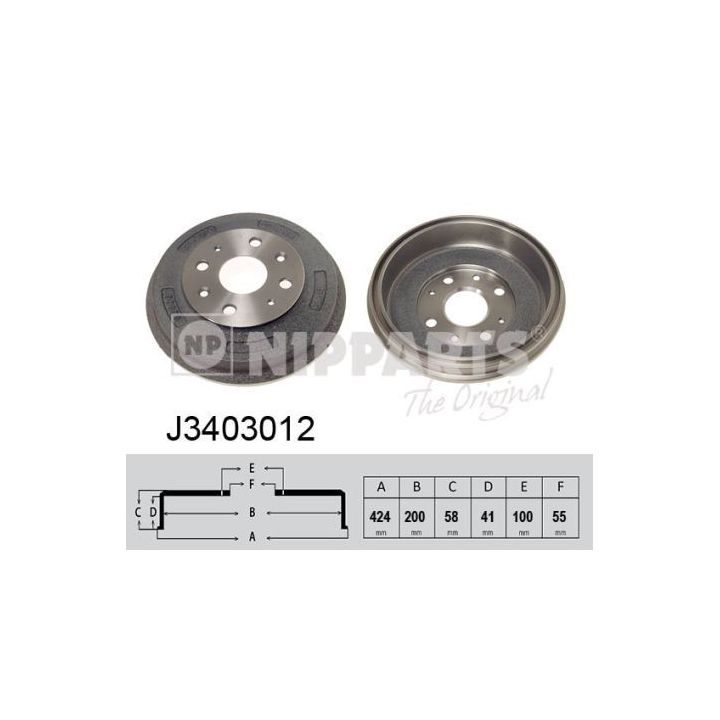 Stabdžių būgnas NIPPARTS J3403012