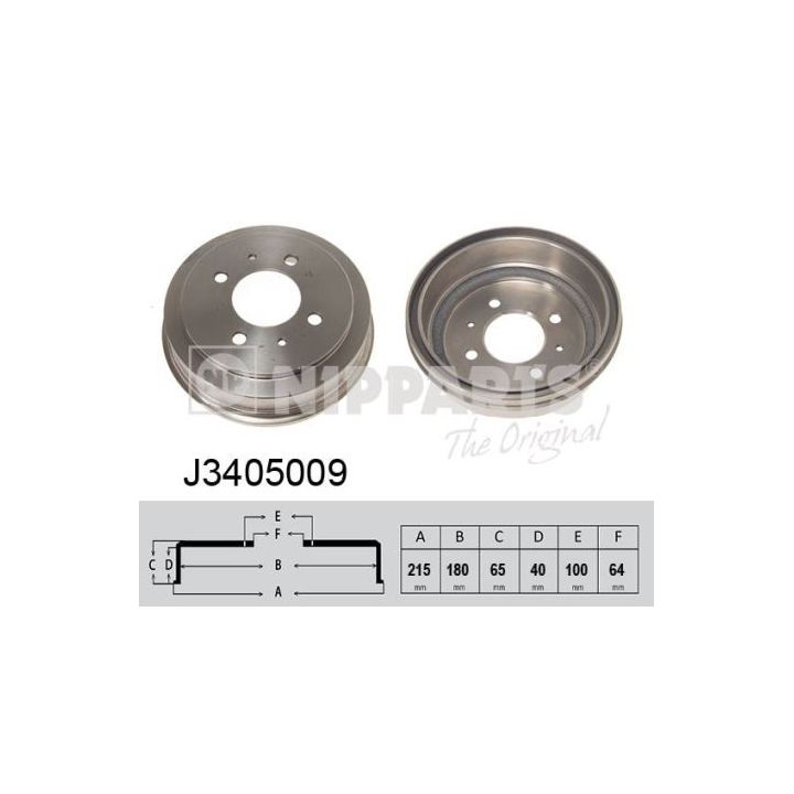 Stabdžių būgnas NIPPARTS J3405009