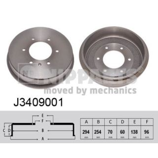 Stabdžių būgnas NIPPARTS J3409001