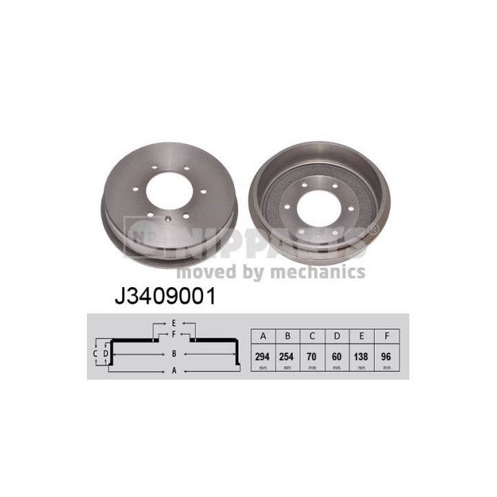 Stabdžių būgnas NIPPARTS J3409001