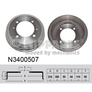 Stabdžių būgnas NIPPARTS N3400507
