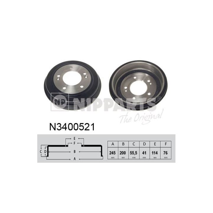 Stabdžių būgnas NIPPARTS N3400521