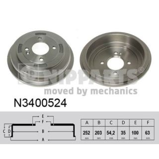 Stabdžių būgnas NIPPARTS N3400524
