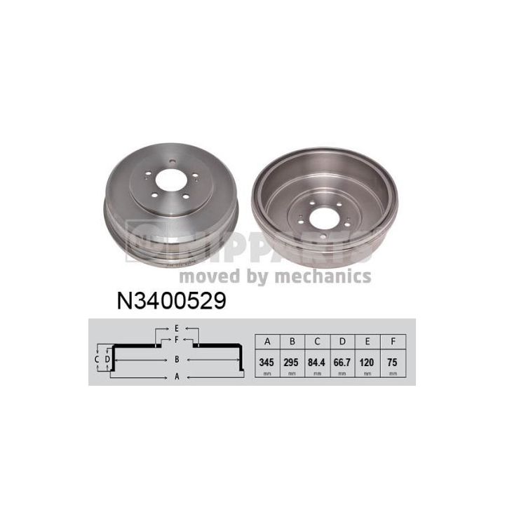 Stabdžių būgnas NIPPARTS N3400529