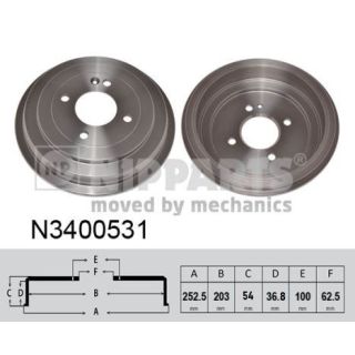 Stabdžių būgnas NIPPARTS N3400531