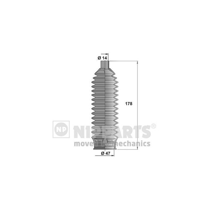 Gofruotoji membrana, vairavimas NIPPARTS J2840504