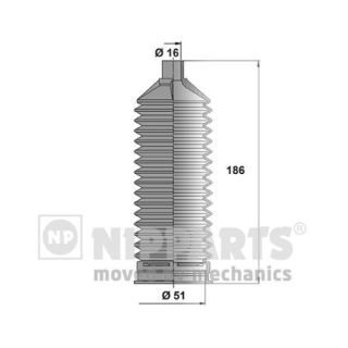 Gofruotoji membrana, vairavimas NIPPARTS J2840506