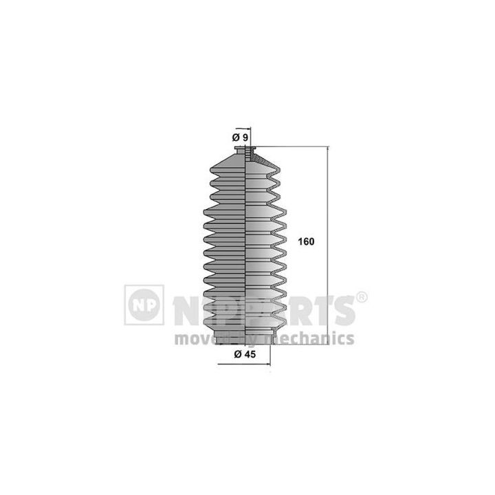 Gofruotoji membrana, vairavimas NIPPARTS J2841000