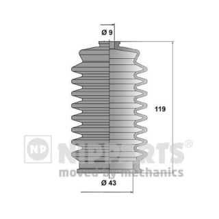 Gofruotoji membrana, vairavimas NIPPARTS J2842005