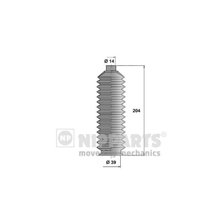 Gofruotoji membrana, vairavimas NIPPARTS J2843000