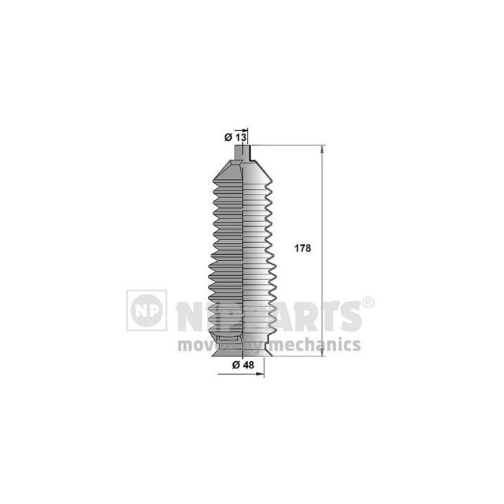 Gofruotoji membrana, vairavimas NIPPARTS J2843004