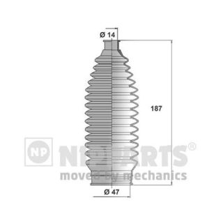 Gofruotoji membrana, vairavimas NIPPARTS J2843011