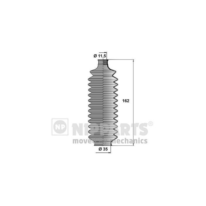 Gofruotoji membrana, vairavimas NIPPARTS J2845005