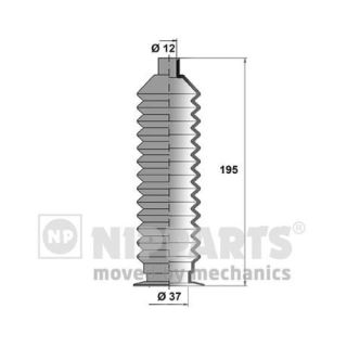 Gofruotoji membrana, vairavimas NIPPARTS J2847003