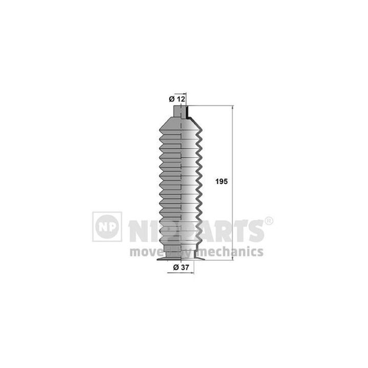 Gofruotoji membrana, vairavimas NIPPARTS J2847003