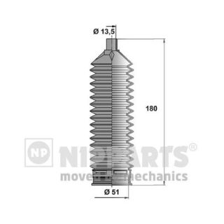 Gofruotoji membrana, vairavimas NIPPARTS N2840509