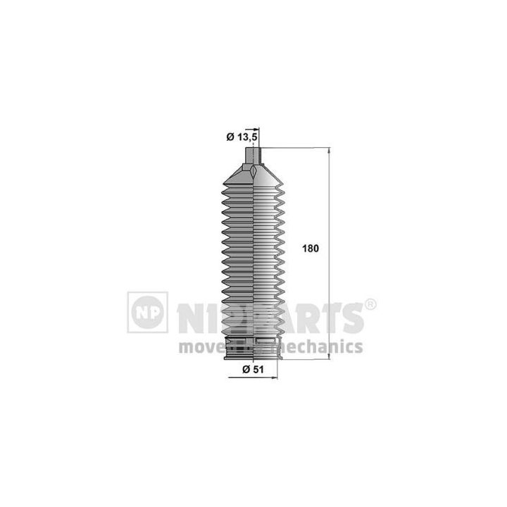 Gofruotoji membrana, vairavimas NIPPARTS N2840509