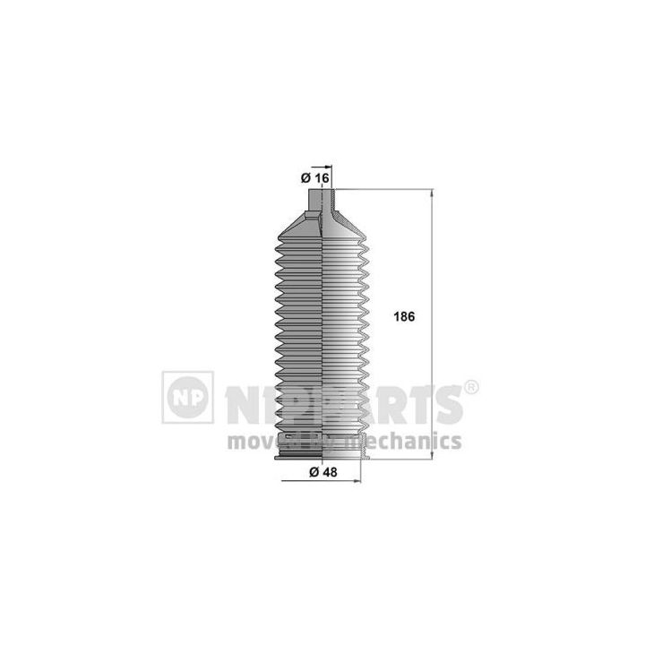 Gofruotoji membrana, vairavimas NIPPARTS N2840510