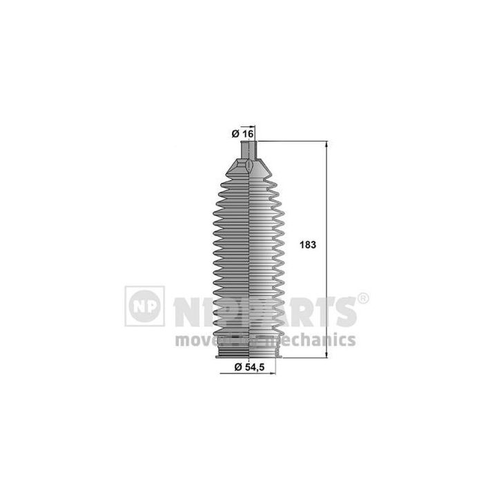 Gofruotoji membrana, vairavimas NIPPARTS N2840512