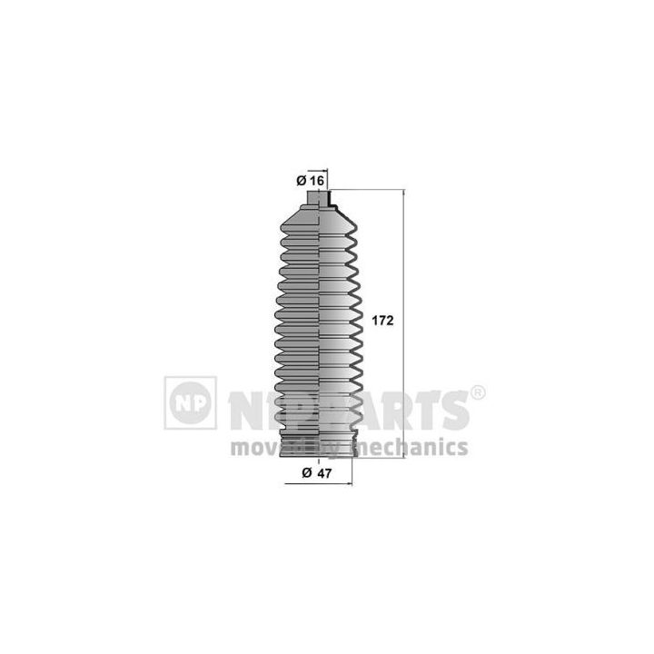 Gofruotoji membrana, vairavimas NIPPARTS N2840514