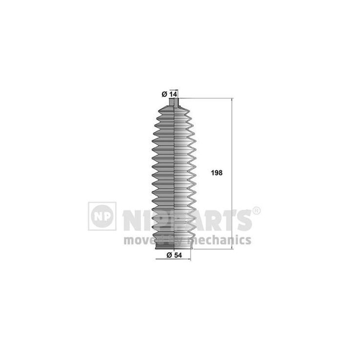 Gofruotoji membrana, vairavimas NIPPARTS N2843015