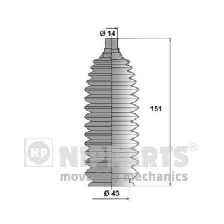 Gofruotoji membrana, vairavimas NIPPARTS N2843016