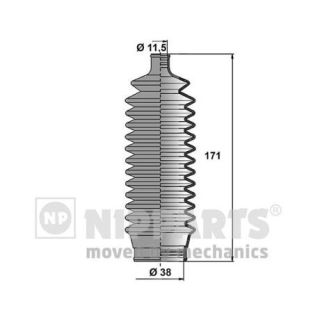 Gofruotoji membrana, vairavimas NIPPARTS N2843018
