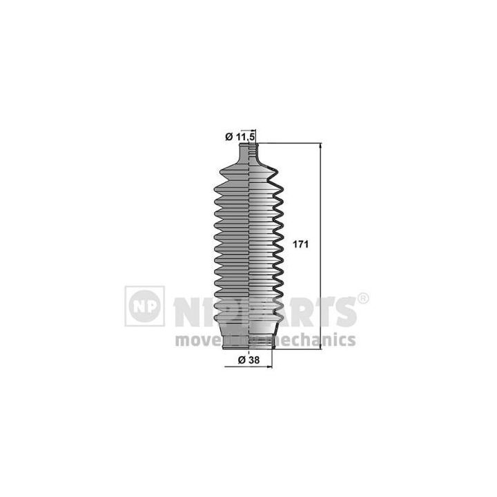 Gofruotoji membrana, vairavimas NIPPARTS N2843018