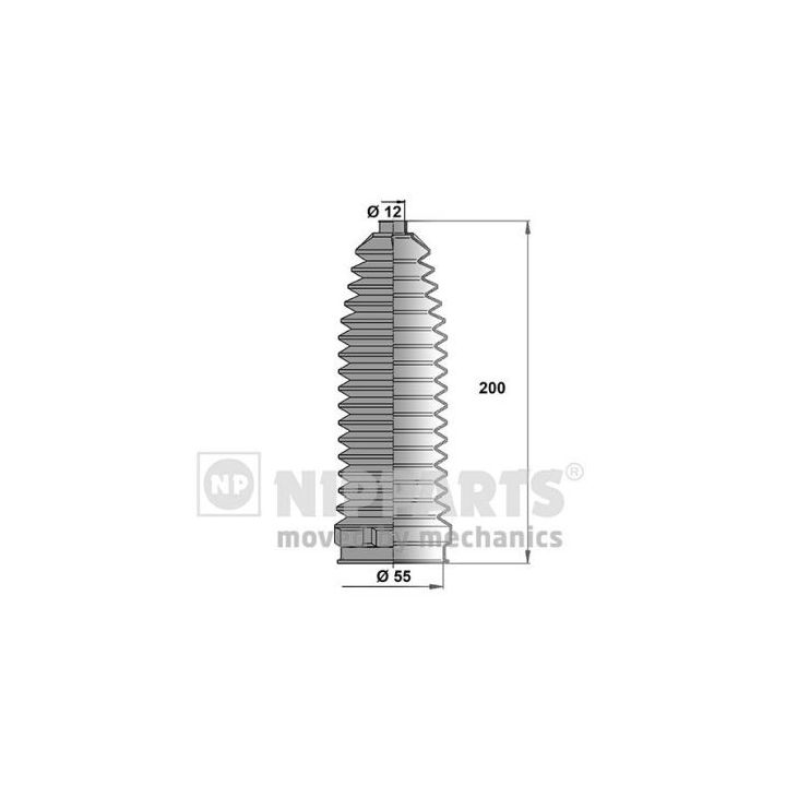 Gofruotoji membrana, vairavimas NIPPARTS N2843019