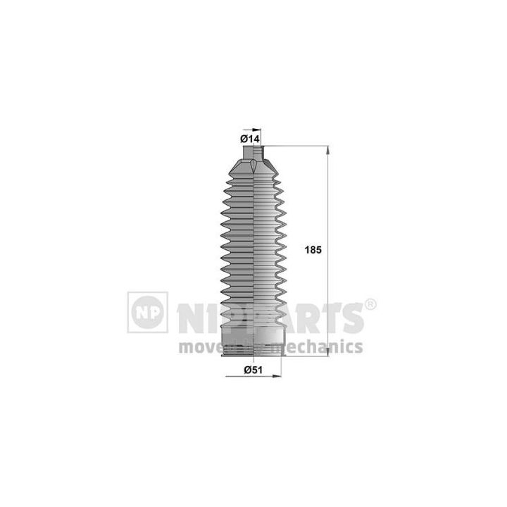 Gofruotoji membrana, vairavimas NIPPARTS N2843025