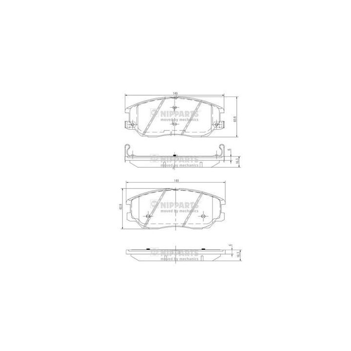 Stabdžių trinkelių rinkinys, diskinis stabdys NIPPARTS J3600327