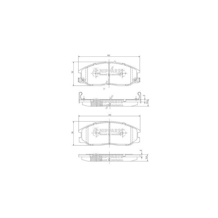 Stabdžių trinkelių rinkinys, diskinis stabdys NIPPARTS J3600526