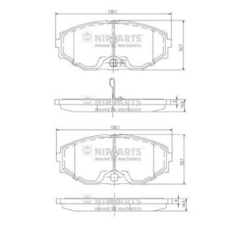 Stabdžių trinkelių rinkinys, diskinis stabdys NIPPARTS J3601074