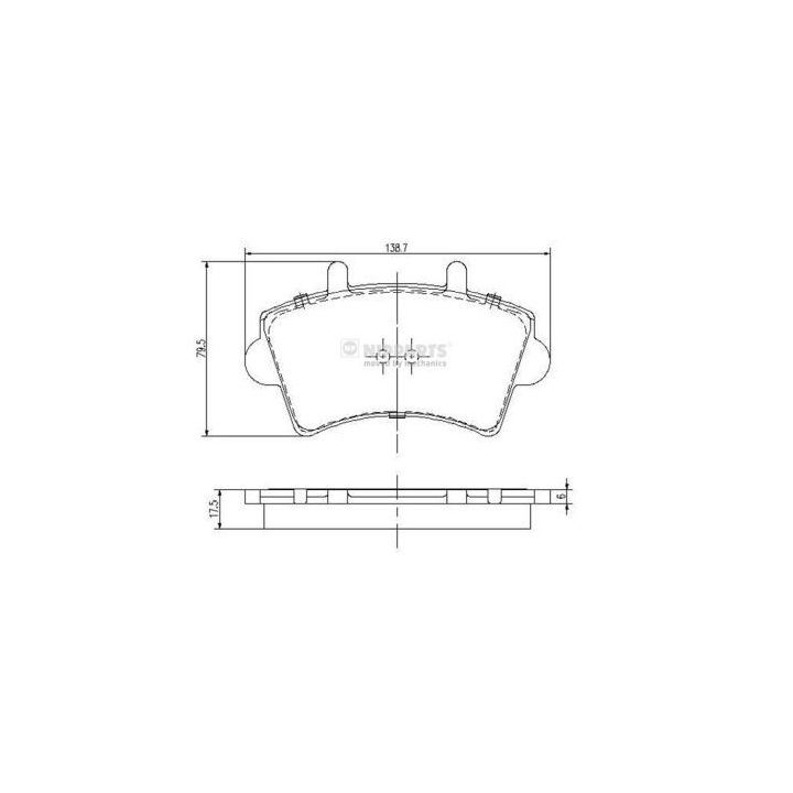 Stabdžių trinkelių rinkinys, diskinis stabdys NIPPARTS J3601079