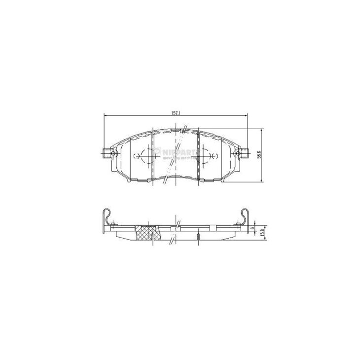 Stabdžių trinkelių rinkinys, diskinis stabdys NIPPARTS J3601094