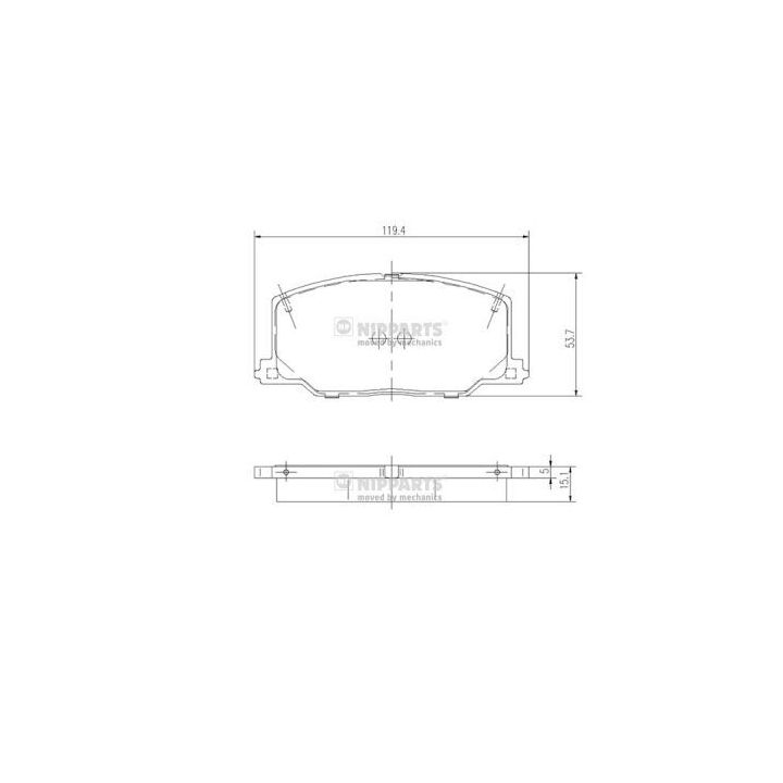 Stabdžių trinkelių rinkinys, diskinis stabdys NIPPARTS J3602037
