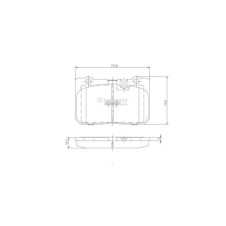 Stabdžių trinkelių rinkinys, diskinis stabdys NIPPARTS J3602103