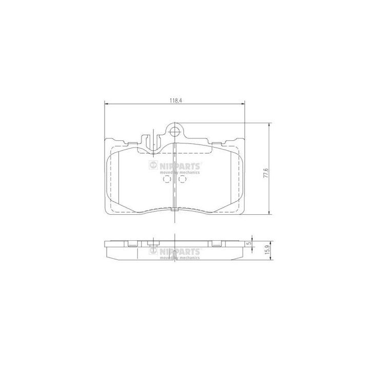 Stabdžių trinkelių rinkinys, diskinis stabdys NIPPARTS J3602111