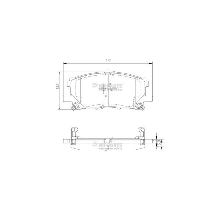 Stabdžių trinkelių rinkinys, diskinis stabdys NIPPARTS J3602125