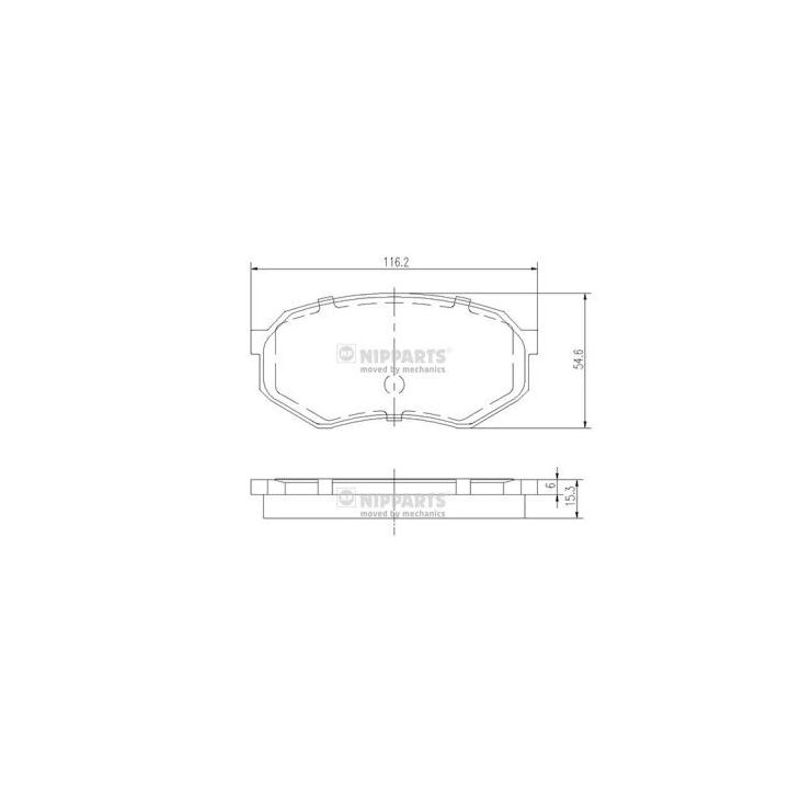 Stabdžių trinkelių rinkinys, diskinis stabdys NIPPARTS J3603030