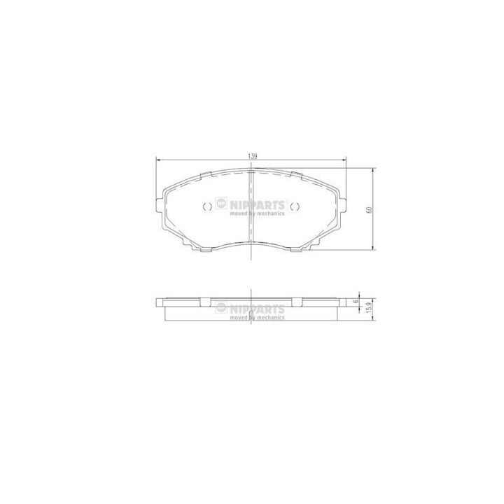 Stabdžių trinkelių rinkinys, diskinis stabdys NIPPARTS J3603046