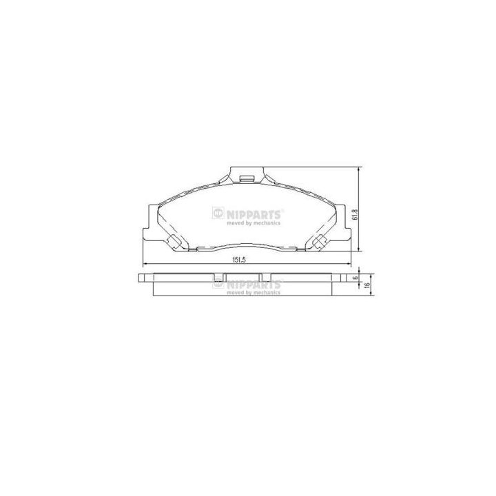 Stabdžių trinkelių rinkinys, diskinis stabdys NIPPARTS J3603053