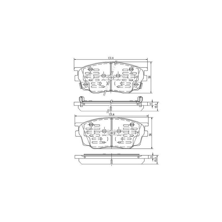 Stabdžių trinkelių rinkinys, diskinis stabdys NIPPARTS J3603055