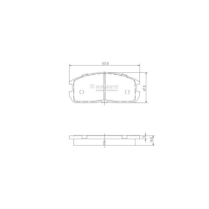 Stabdžių trinkelių rinkinys, diskinis stabdys NIPPARTS J3605024